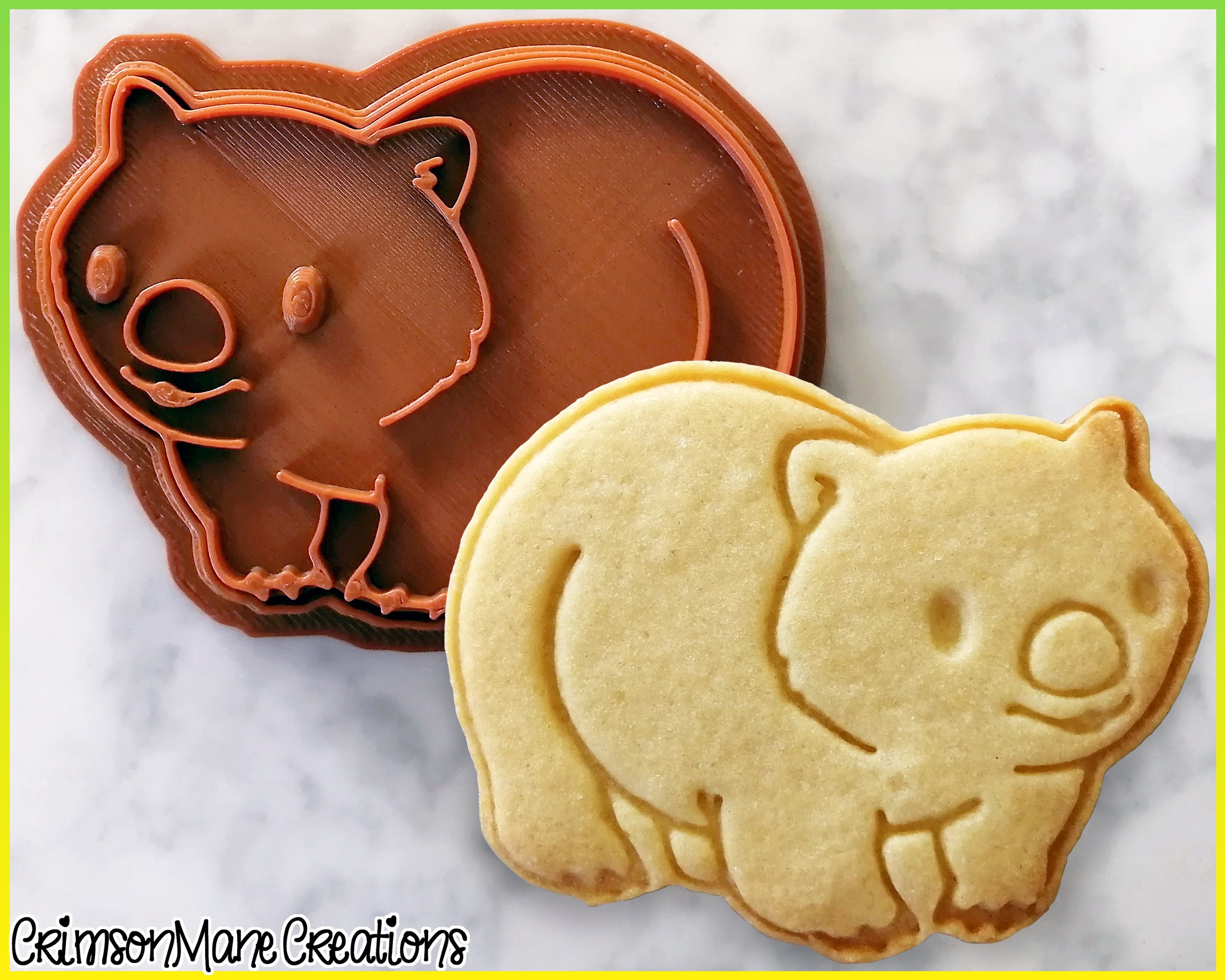 Wombat Cookie Cutter - Australian Animals - 3D Printed - Cute Aussie Animals - Fondant Tool - Biscuit Baking Supplies - Ceramics and Pottery