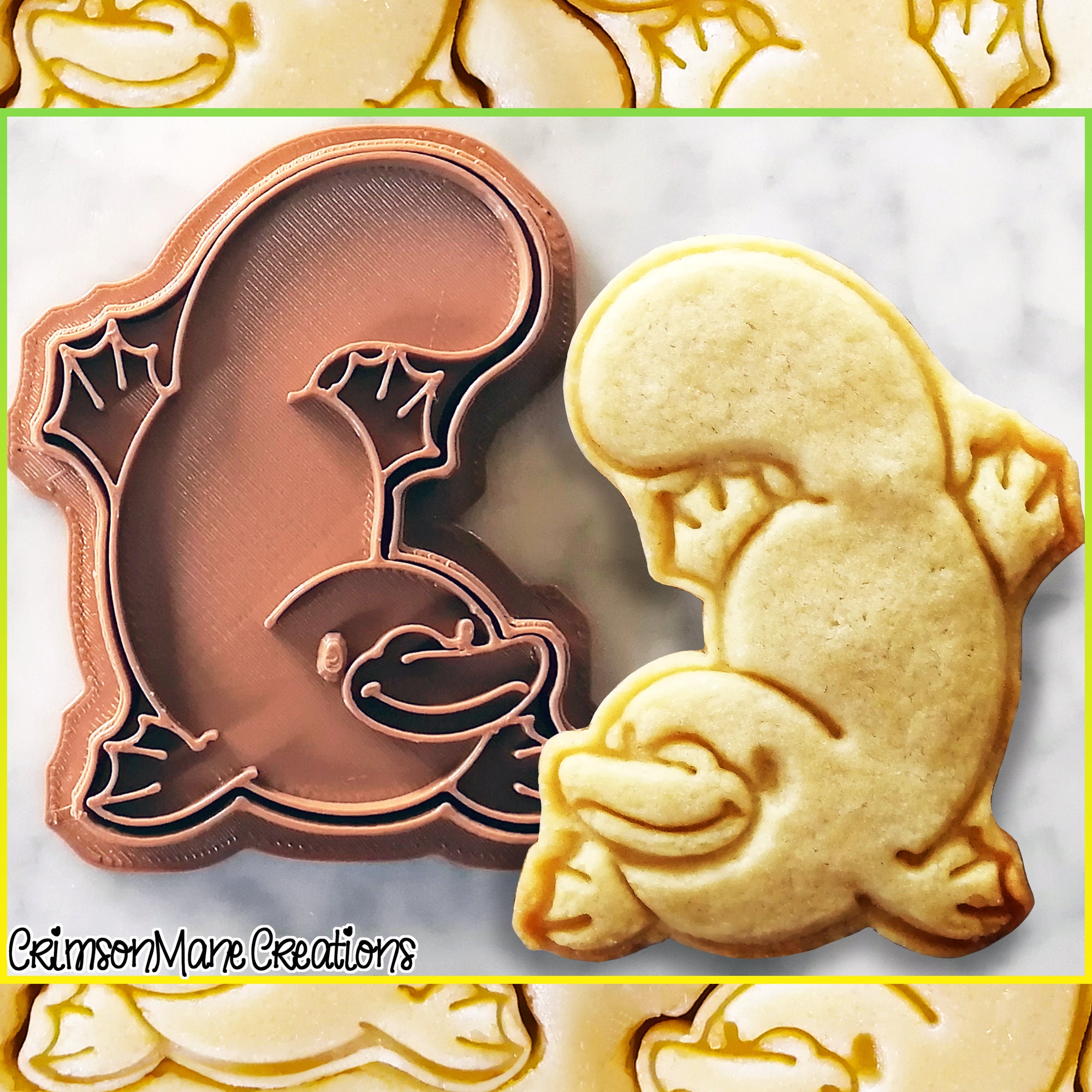 Platypus Cookie Cutter: 3D Printed Australian Animal, Baking Supplies, Fondant Tool