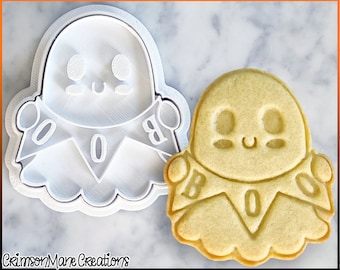 Spookvormige koekjesvorm, handgetekende 3D-geprinte Boo Halloween bakbenodigdheden, fondantgereedschap