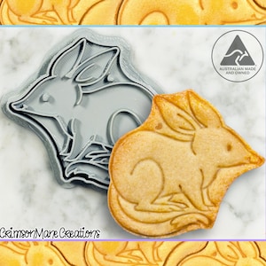 Bilby Cookie Cutter - Australian Animals - 3D Printed - Cute Aussie Animals - Fondant Tool - Biscuit Baking Supplies - Ceramics and Pottery
