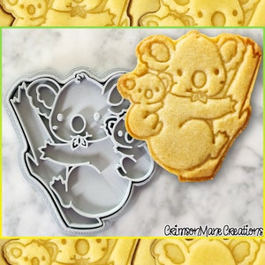 Koala Cookie Cutter: Hand-Drawn 3D Printed Australian Native Animals Baking Supplies, Fondant Tool