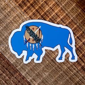 Oklahoma Flag Bison Decal/Sticker