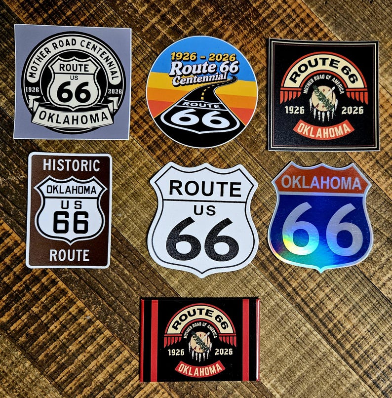 Route 66 100th Anniversary Decal/sticker/magnet Deal Pack - Etsy