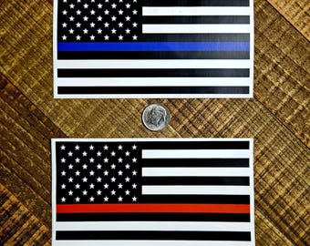 Back the Blue & Back The Red Flag Decals
