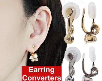 Super comfortable japanese clip on earrings converters, Monet style clip on earrings, change pierced to clip earrings,non pierced earrings