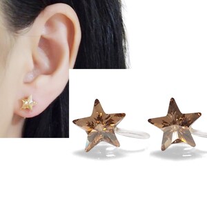 Comfortable Clip on Hoop Earrings Mens Gold Clip on Earrings