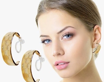 thumbnail image 2 of 20 X Simple Gold Drop Clip-On Earrings – Everyday Fashion Back Style 2 of 6