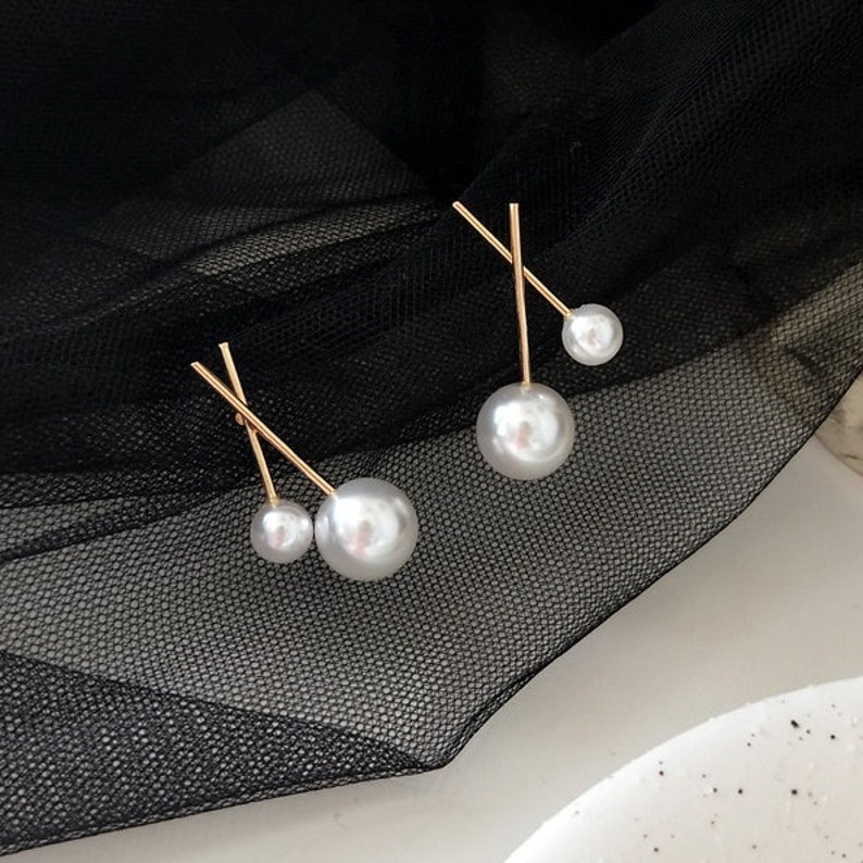 White Pearl Invisible Clip on Earrings Painless Cherry Clip Etsy