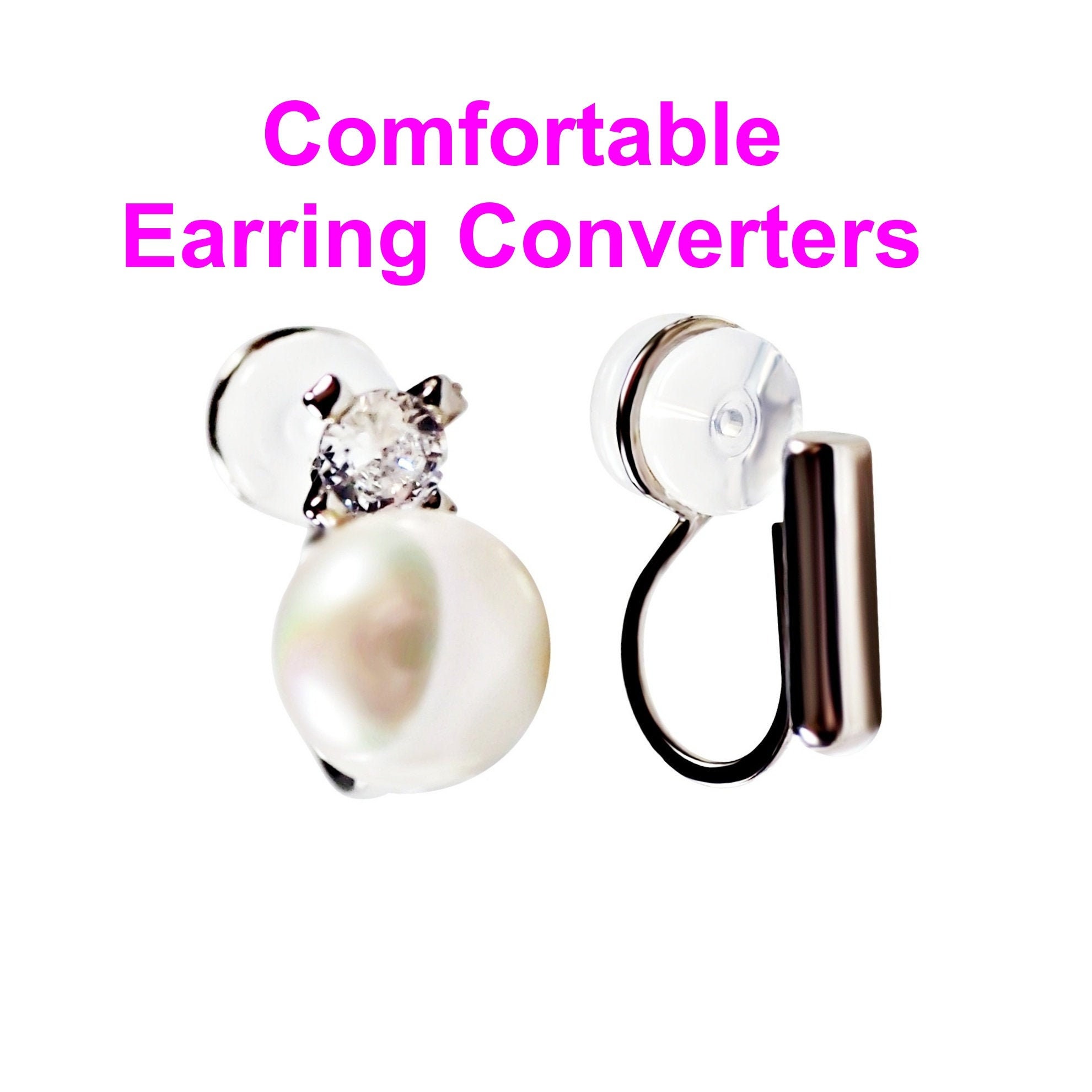Super Comfortable Gold Clip on Earrings Converters Silicone Pad Clip on Earrings Change Pierced to Clip Earrings Non Pierced Earrings Etsy Canada