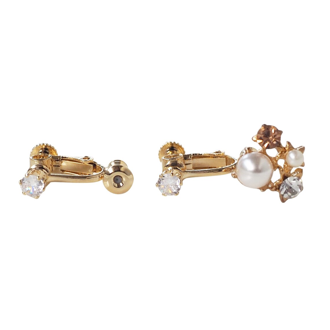 Gold Clip on Earring Converters Pierced to Clip Crystal Etsy