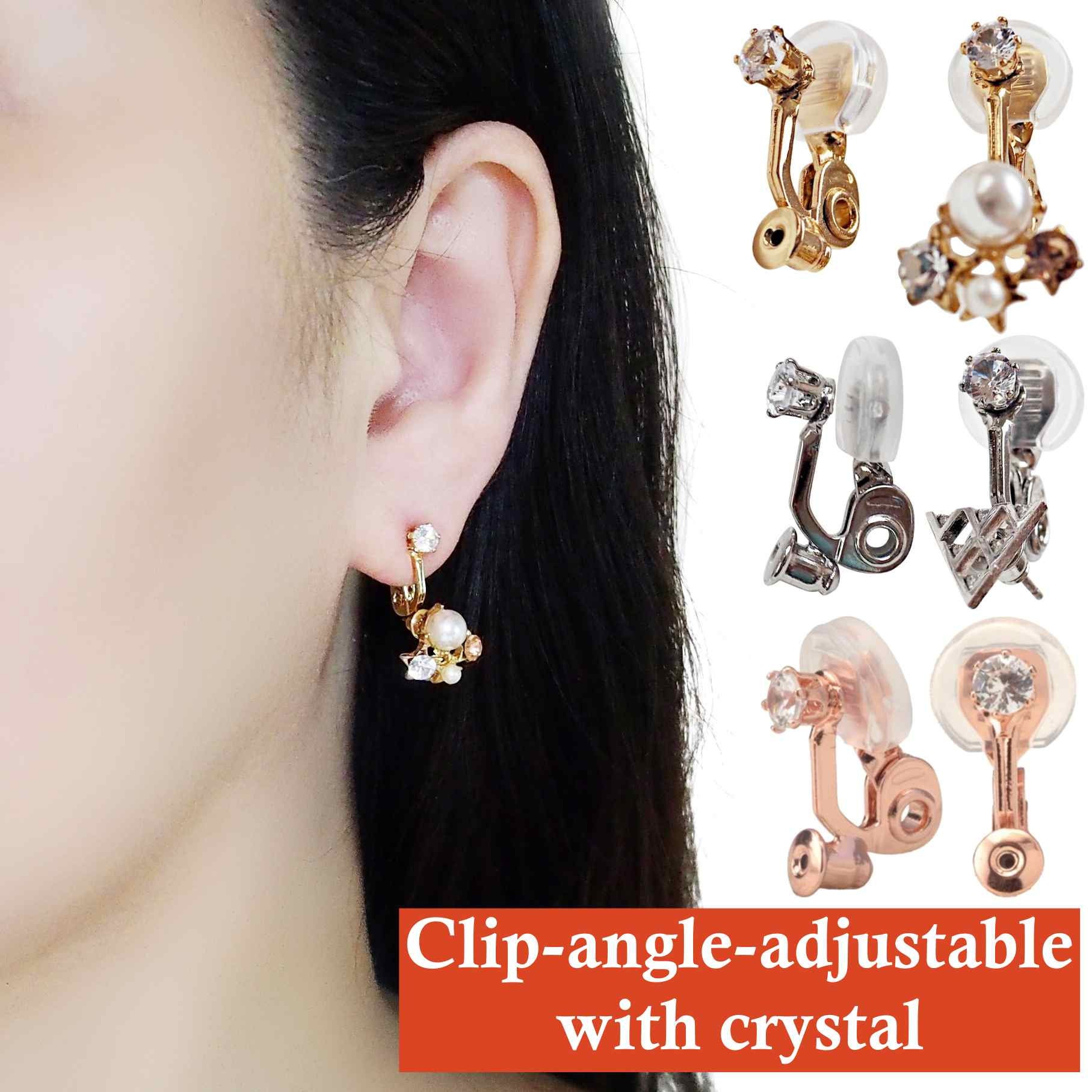 Clip On Earrings Converters Gold Silver Crystal Screw Back Pierced To Clip  On