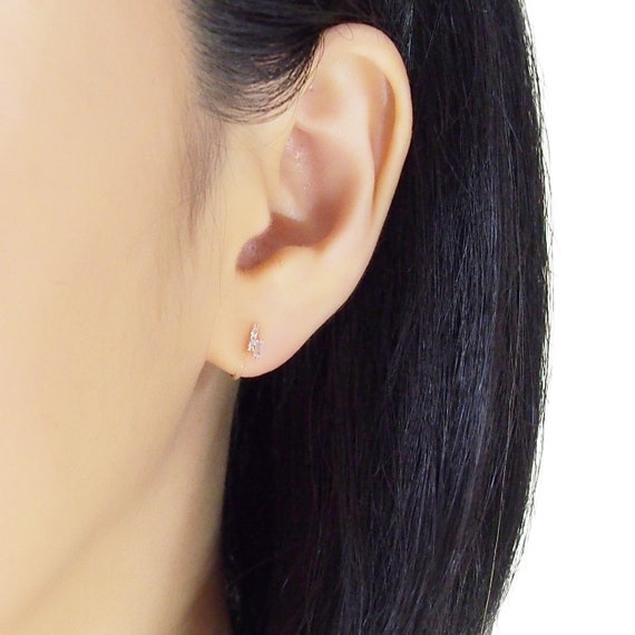 Sllaiss Clip On Orecchini per le Donne - Earrings with Zirconia Cubes e Perle - Clip Non Forato e Dell'Orecchio in Oro e Argento Zirconia