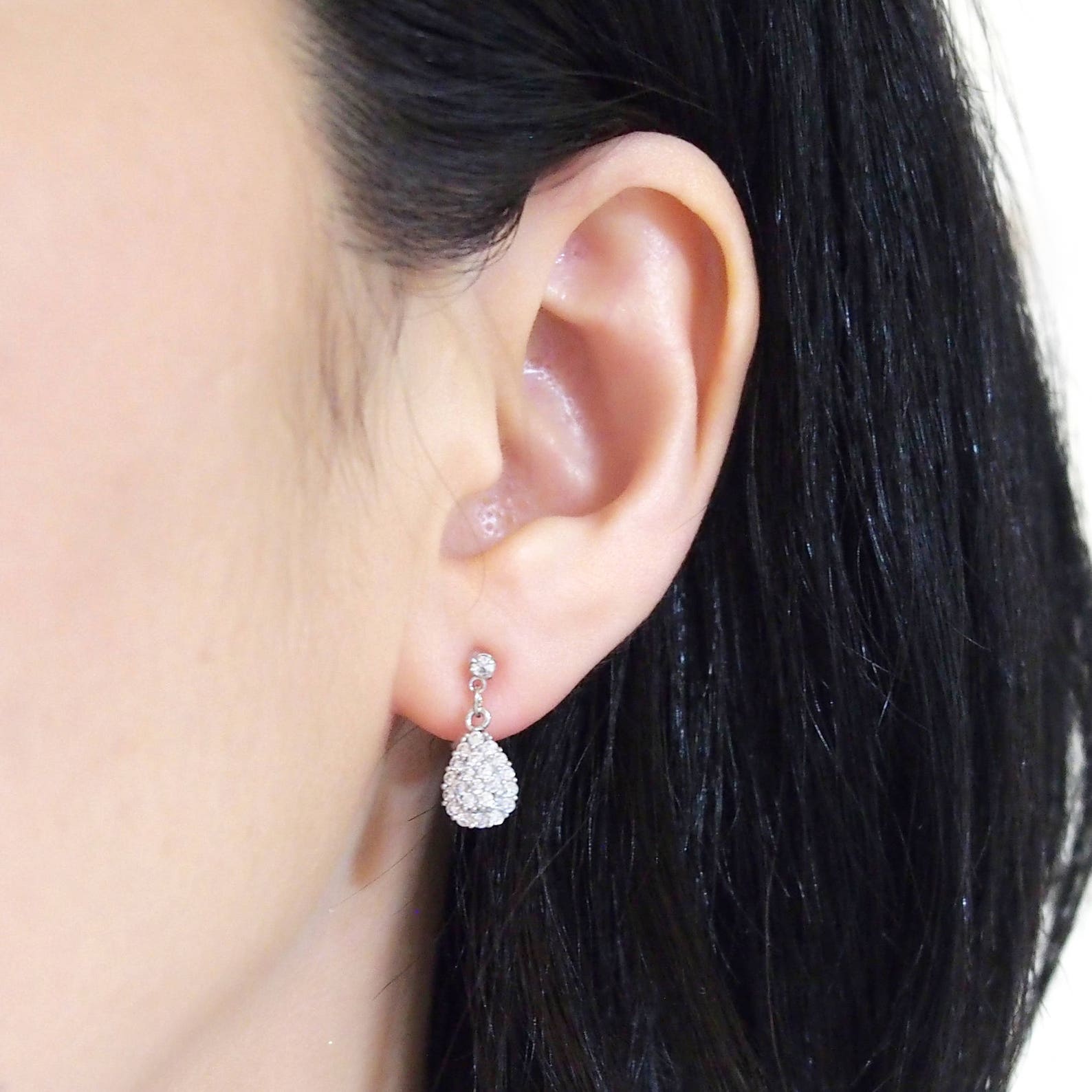 Orecchini A Clip Con Zircone Cubico 7 Mm, Senza Foro, Per Donne E Ragazze, Confezione Regalo