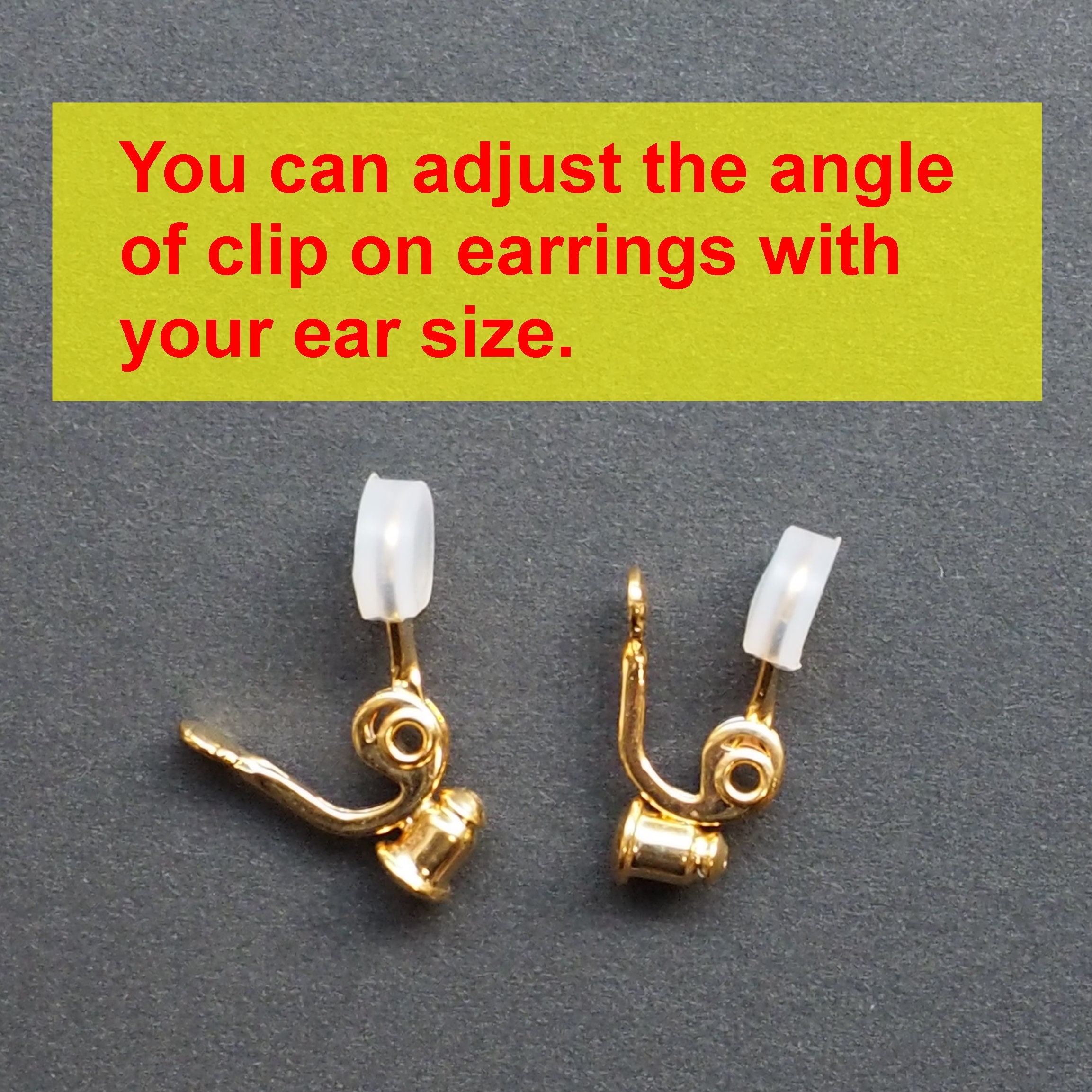  Comfortable Angle Adjustable Clip On Earrings Converters For  Women, Pierced Earrings to Clip-on Non Pierced Crystal Gold tone Miyabi  Grace : Clothing, Shoes & Jewelry