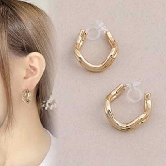 Comfortable Rose Gold Invisible Clip on Earring Converters, Japanese Resin  Clip on Hoop Earrings Findings, Change Pierced to Clip Earrings 