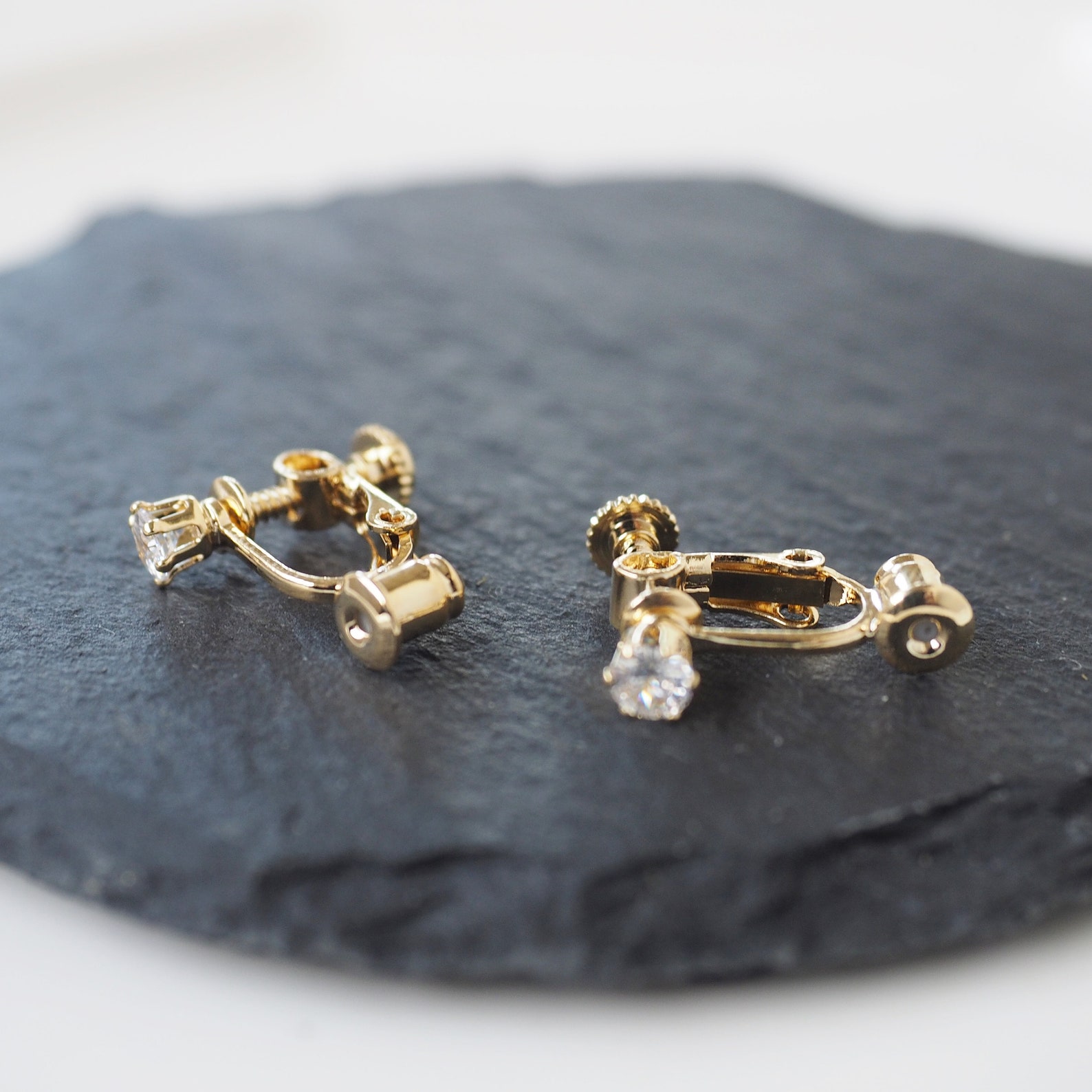 Gold Clip on Earring Converters Pierced to Clip Crystal Etsy