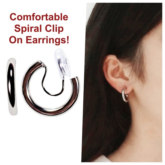 2 Pairs Super Comfortable Invisible Clip on Earring Converters, Japanese Crystal Clip on Earrings Findings, Change Pierced to Clip Earrings