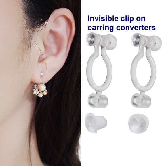 2pairs Clip On Earring Converters