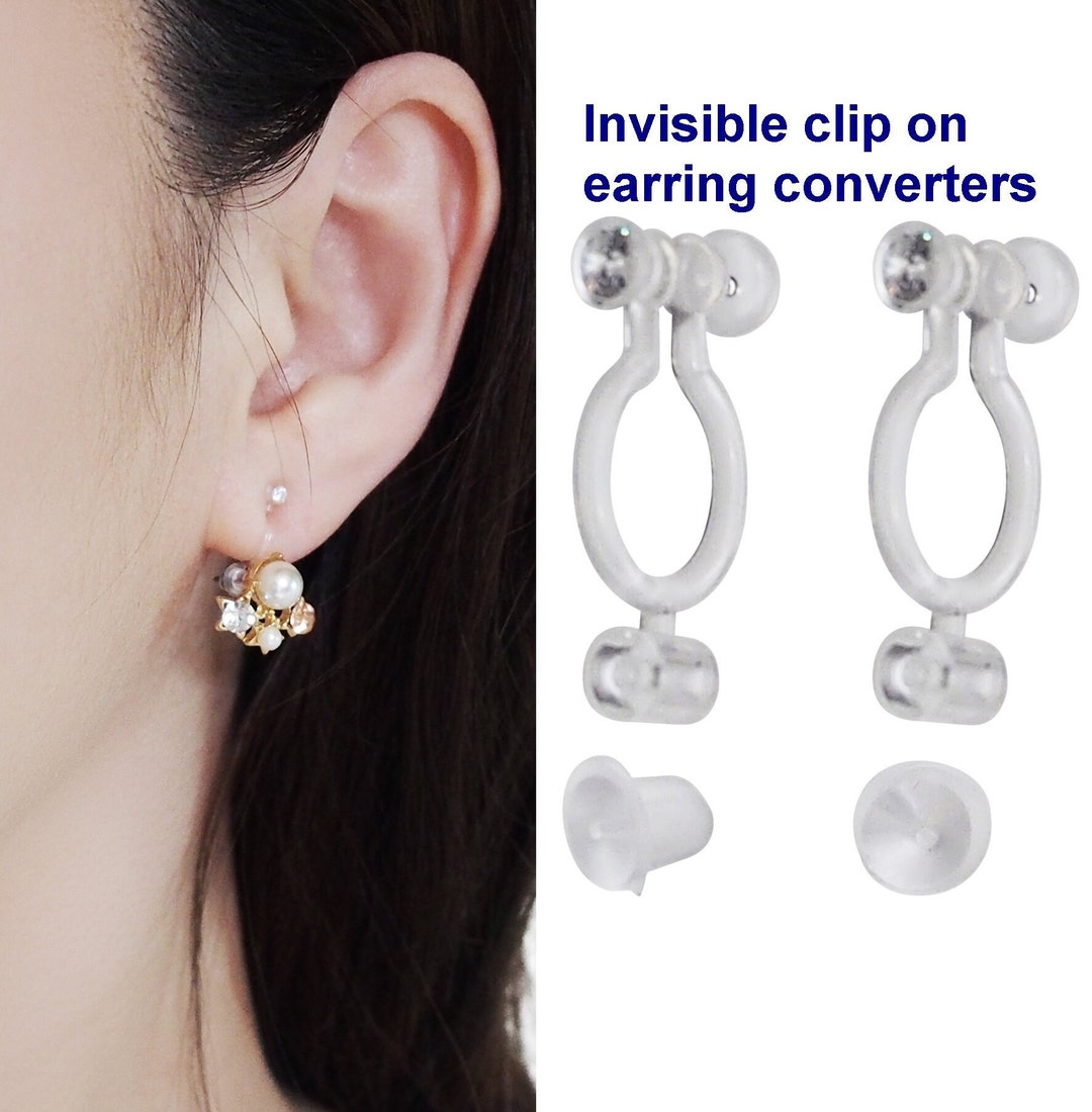 Clip on Earring Converters, Silver Earring Converters, Change From Pierced  to Clip Earrings, Gold Convertible Clip Earrings, No Piercing 