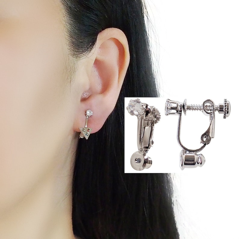 Silver Clip on Earring Converters Pierced to Clip Crystal Etsy
