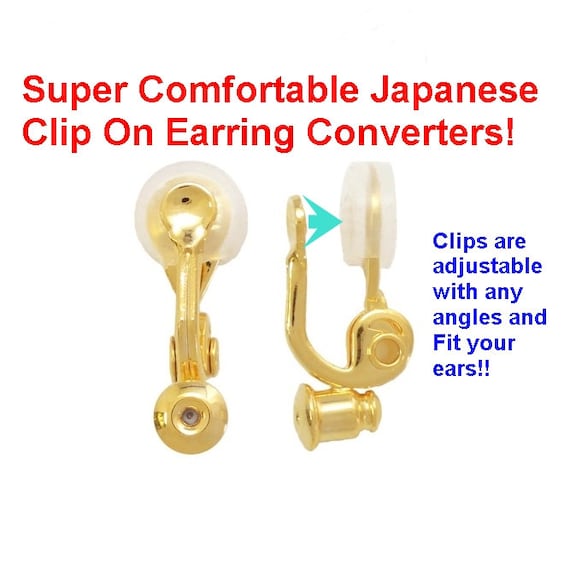 Super Comfortable Japanese Clip On Earrings Converters Monet Etsy