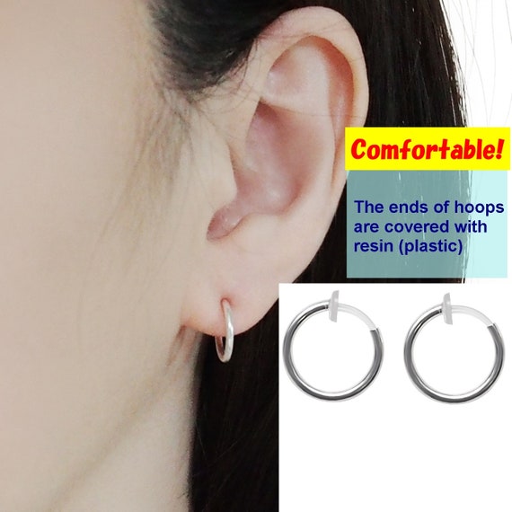 Beadsmonster Color Enamel Silver Magnetic Clip On Studs Earrings India |  Ubuy