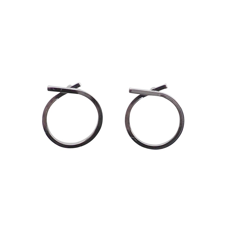 Circle Invisible Clip On Earrings Clip On Hoop Earrings Silver Stud Clip Earrings Knot Small Clip On Earrings Non Pierced Earrings image 6