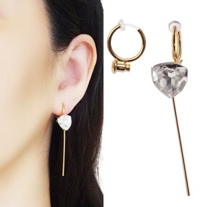 Comfortable gold invisible clip on earring converters, Japanese resin clip on hoop earrings findings, change pierced to clip earrings