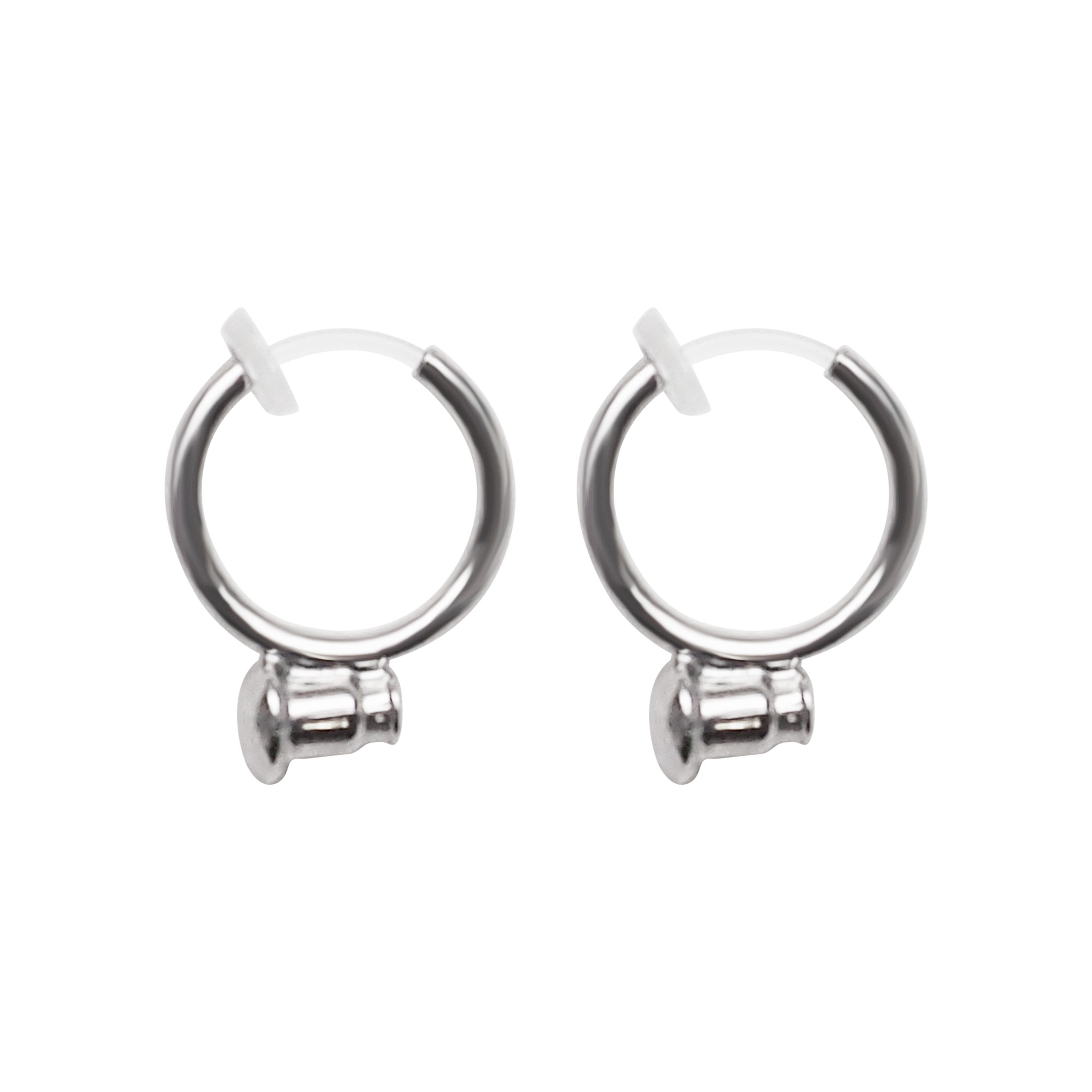 Comfortable Silver Invisible Clip on Earring Converters Japanese
