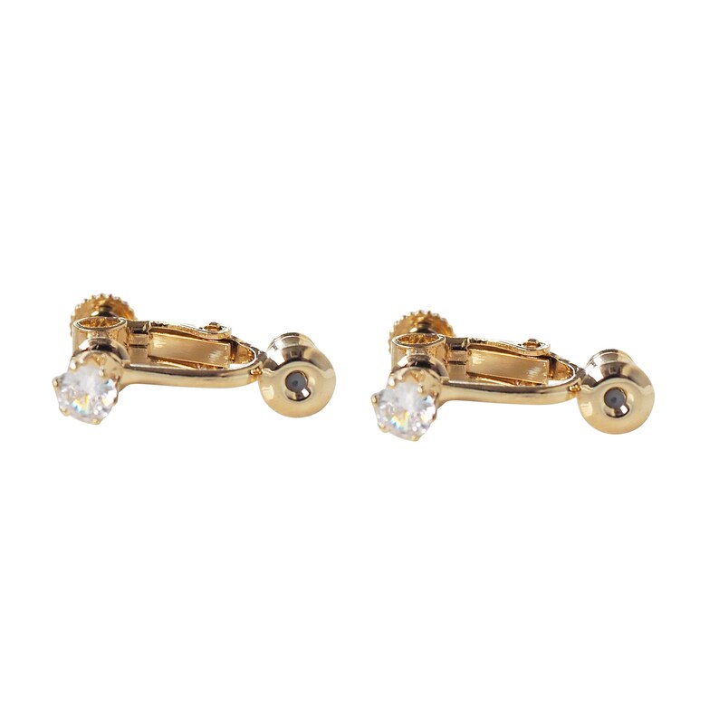 Gold Clip on Earring Converters Pierced to Clip Crystal Etsy
