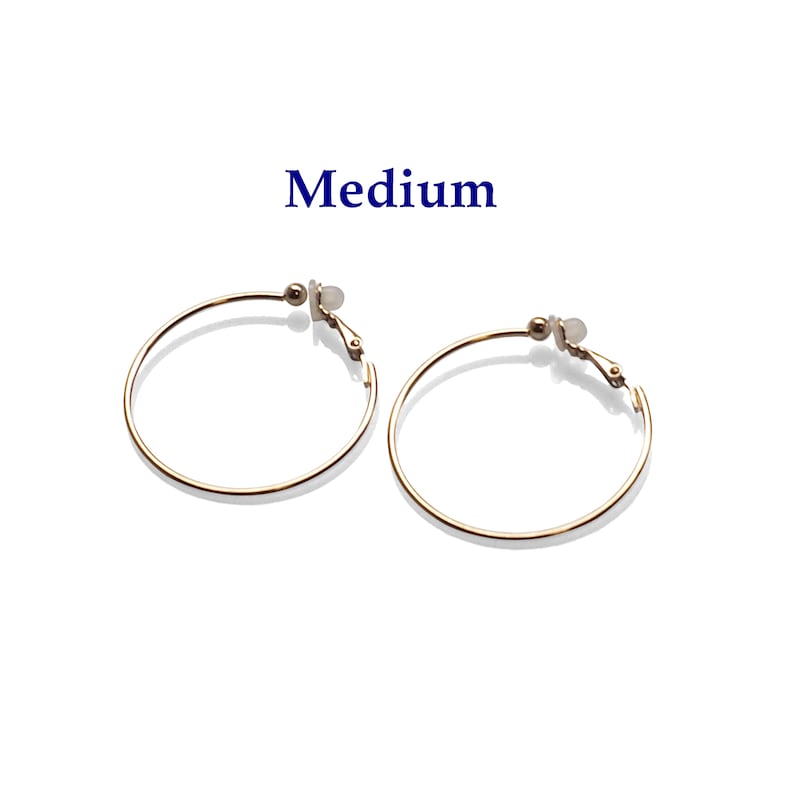 Large Gold Clip on Hoop Earrings Big Hoops Clip on Earrings Etsy