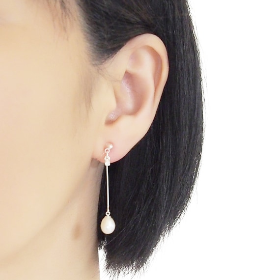 4Set【Lavishe】Isabella Fresh Water Pearl Earrings Ear Clip Clip On Freshwater Pearl Leaf Stud Earrings – Clip On Earrings