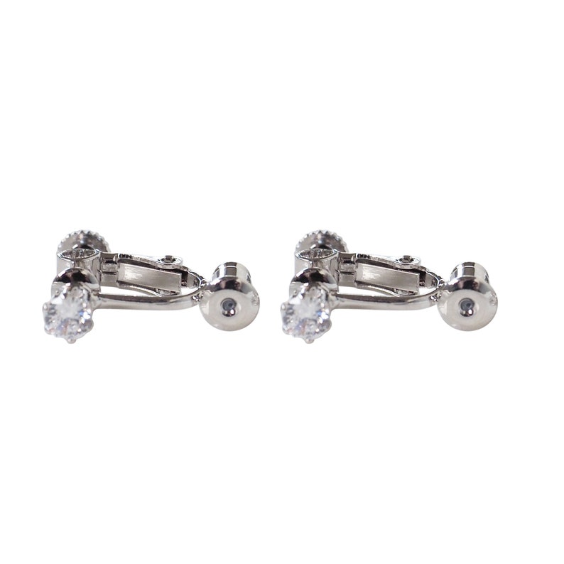Silver Clip on Earring Converters Pierced to Clip Crystal Etsy