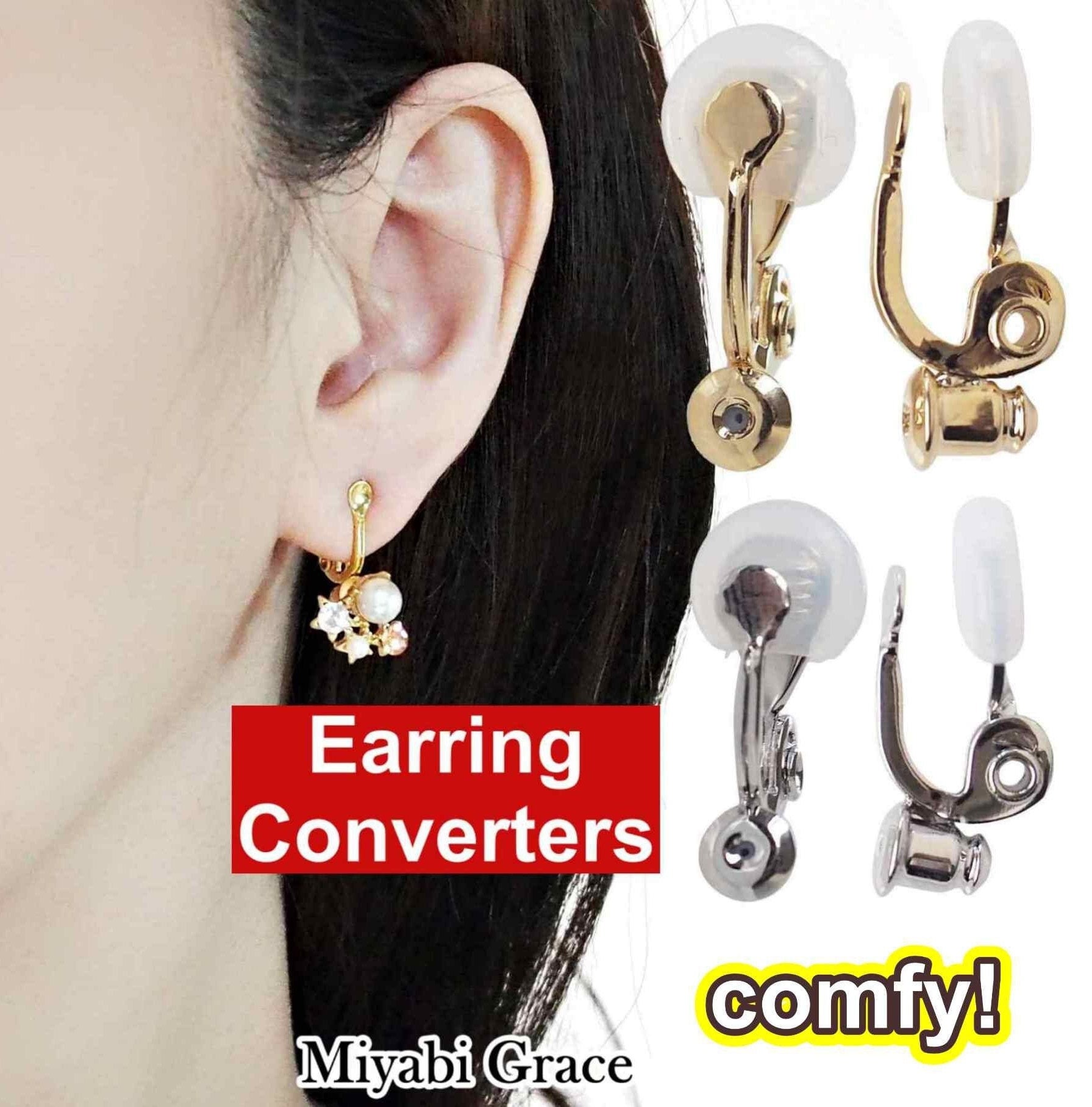 Super Comfortable Japanese Clip on Earrings Converters, Monet