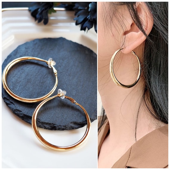 Comfortable Rose Gold Invisible Clip on Earring Converters, Japanese Resin Clip  on Hoop Earrings Findings, Change Pierced to Clip Earrings 