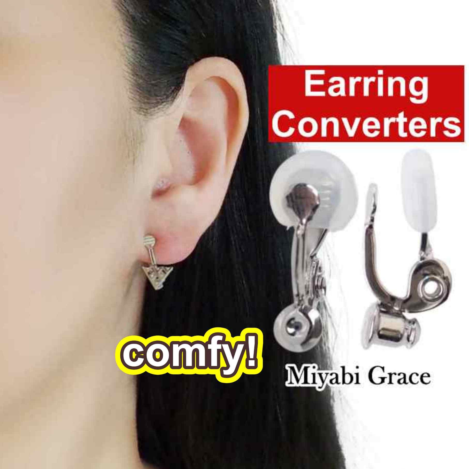 12PCS convert pierced earrings to clip on Screw On Earring Backs Earring