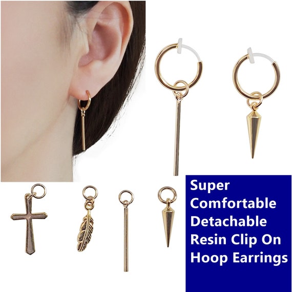 fake clip on hoop earrings