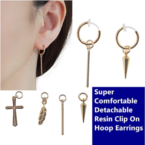 fake clip on hoop earrings