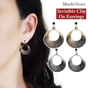 Baumeln Gold Unsichtbare Clip Auf Baumeln Ohrringe, Offene Kreis Clip Auf Tropfen Ohrringe, Nicht Durchbohrte Ohrringe, Hoop Ohrclips Für Frauen