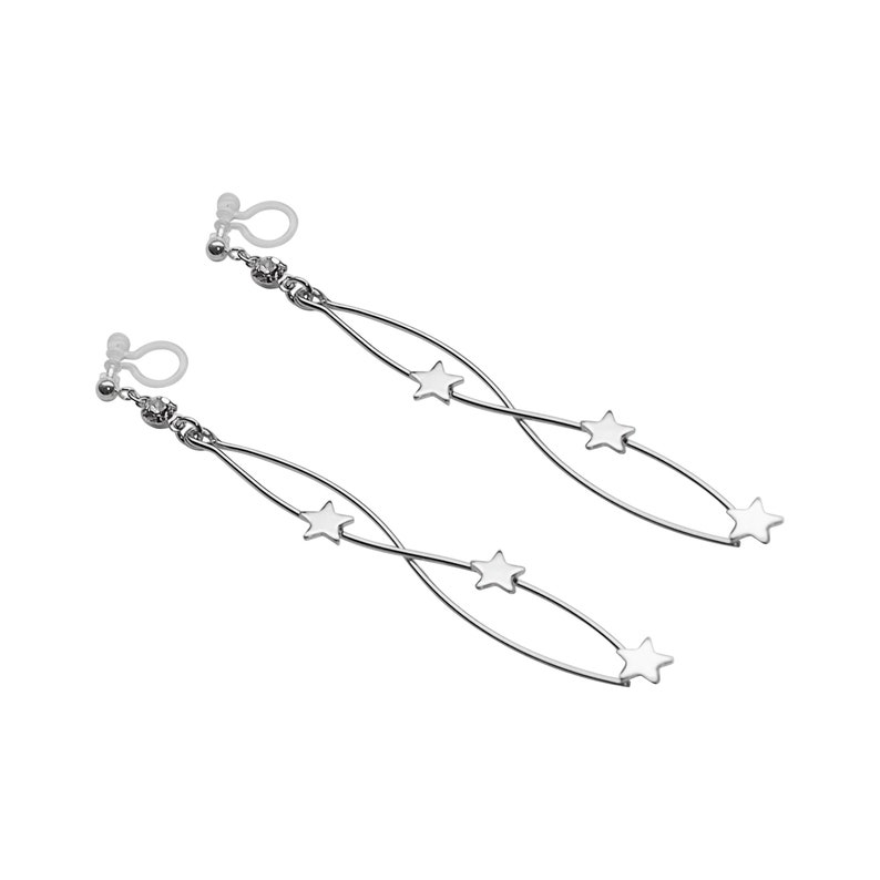 Star clip on earrings invisible clip on earrings non pierced Etsy