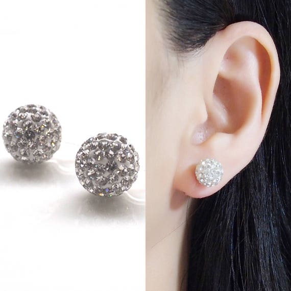 Petites Boucles D'oreilles Clips Grossé Avec Brillants - 6,4 G, Occasion, Style Clips, Designer