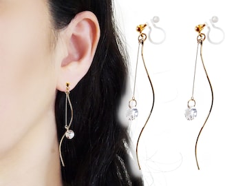  Comfortable Angle Adjustable Clip On Earrings Converters For  Women, Pierced Earrings to Clip-on Non Pierced Crystal Gold tone Miyabi  Grace : Clothing, Shoes & Jewelry