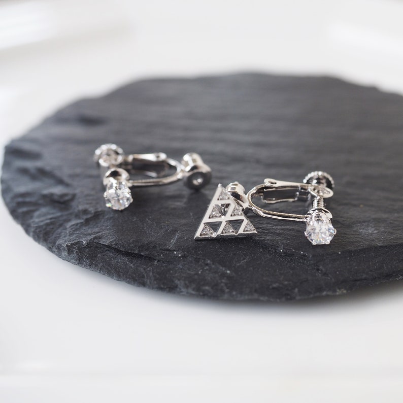 Silver Clip on Earring Converters Pierced to Clip Crystal Etsy