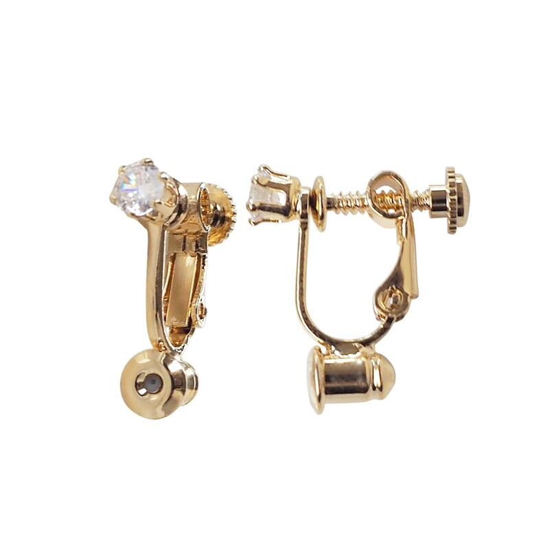 Gold Clip on Earring Converters Pierced to Clip Crystal Etsy