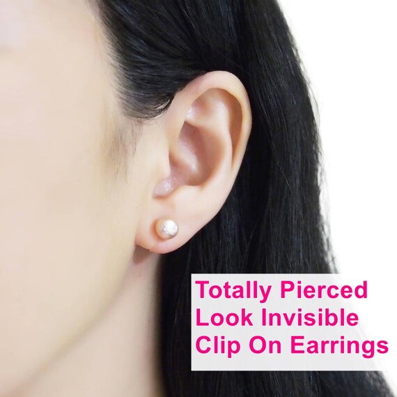Grade Aaa Freshwater Pearl Invisible Clip On Earrings High Etsy
