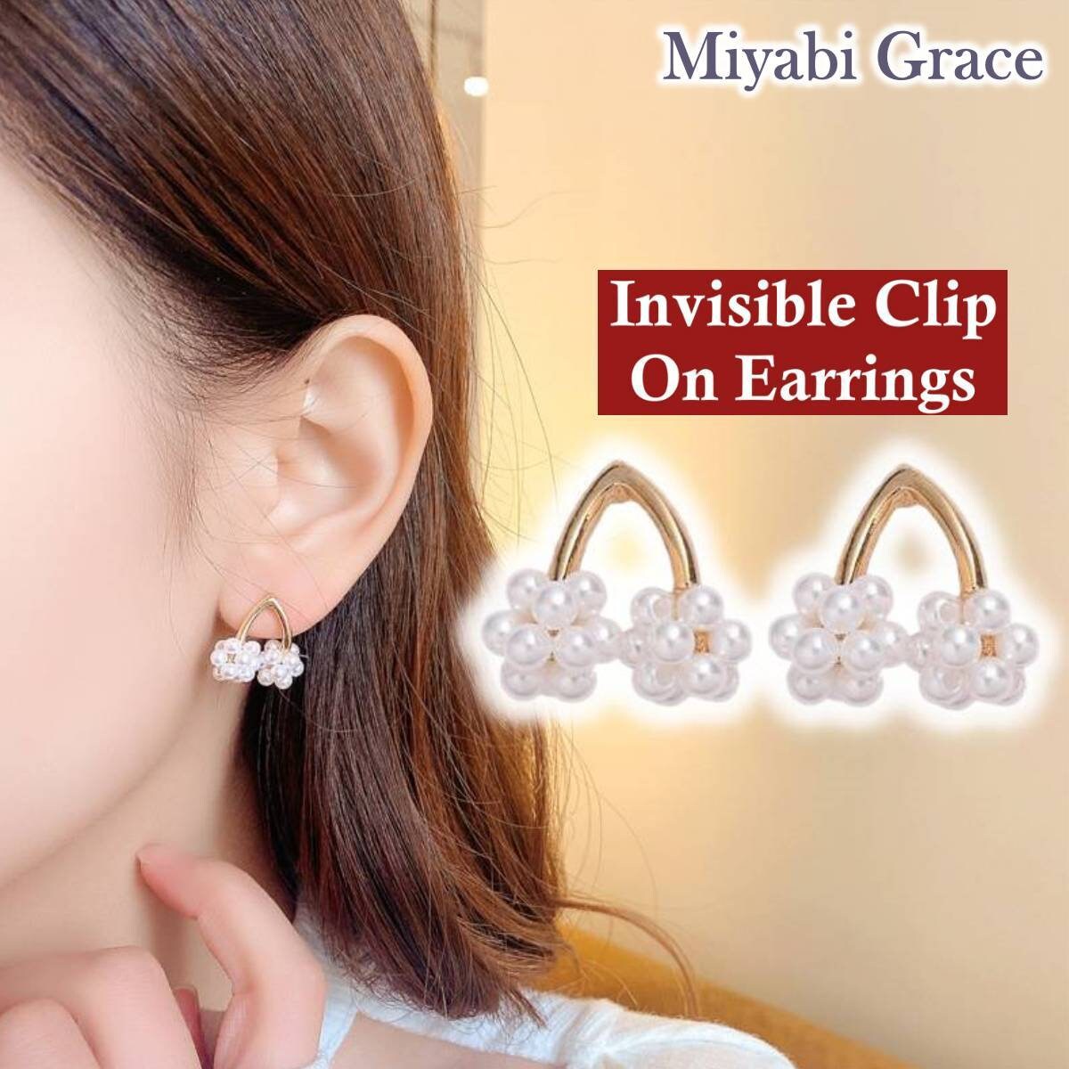 2 Pairs Super Comfortable Invisible Clip on Earring Converters, Japanese Crystal Clip on Earrings Findings, Change Pierced to Clip Earrings