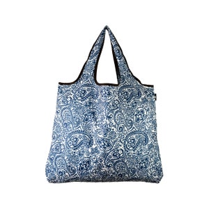 Large High-Quality and Versatile Reusable Shopping Bag - Chic, Eco-Friendly, Washable, Foldable Tote Bag - Paisley - FREE SHIPPING