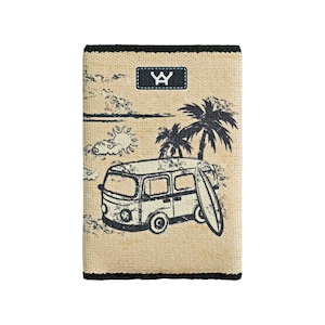 YaYwallet - Titular de la tarjeta de crédito, Cartera delgada, Cartera de tarjeta de crédito, Cartera para bolsillo delantero o bolso pequeño, Cartera minimalista - Surf retro