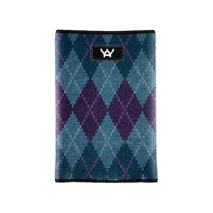 YaYwallet - Tarjetero, Cartera delgada, Cartera para tarjeta de crédito, Cartera para bolsillo delantero, Cartera para hombre, Cartera minimalista - Argyle