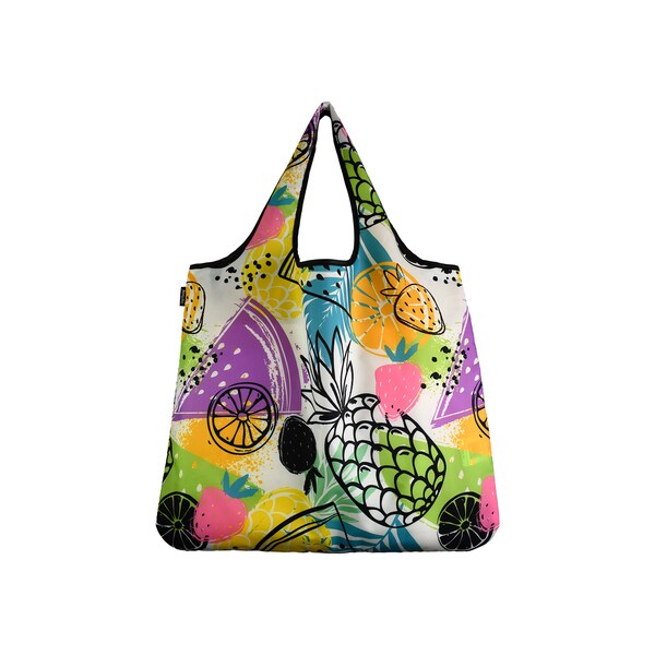 Stylish Reusable Shopping Bag, Reusable Grocery Bag, Washable Tote Bag, Foldable Shopping Bag, Eco-Friendly Shopping Bag - Tropical Fiesta